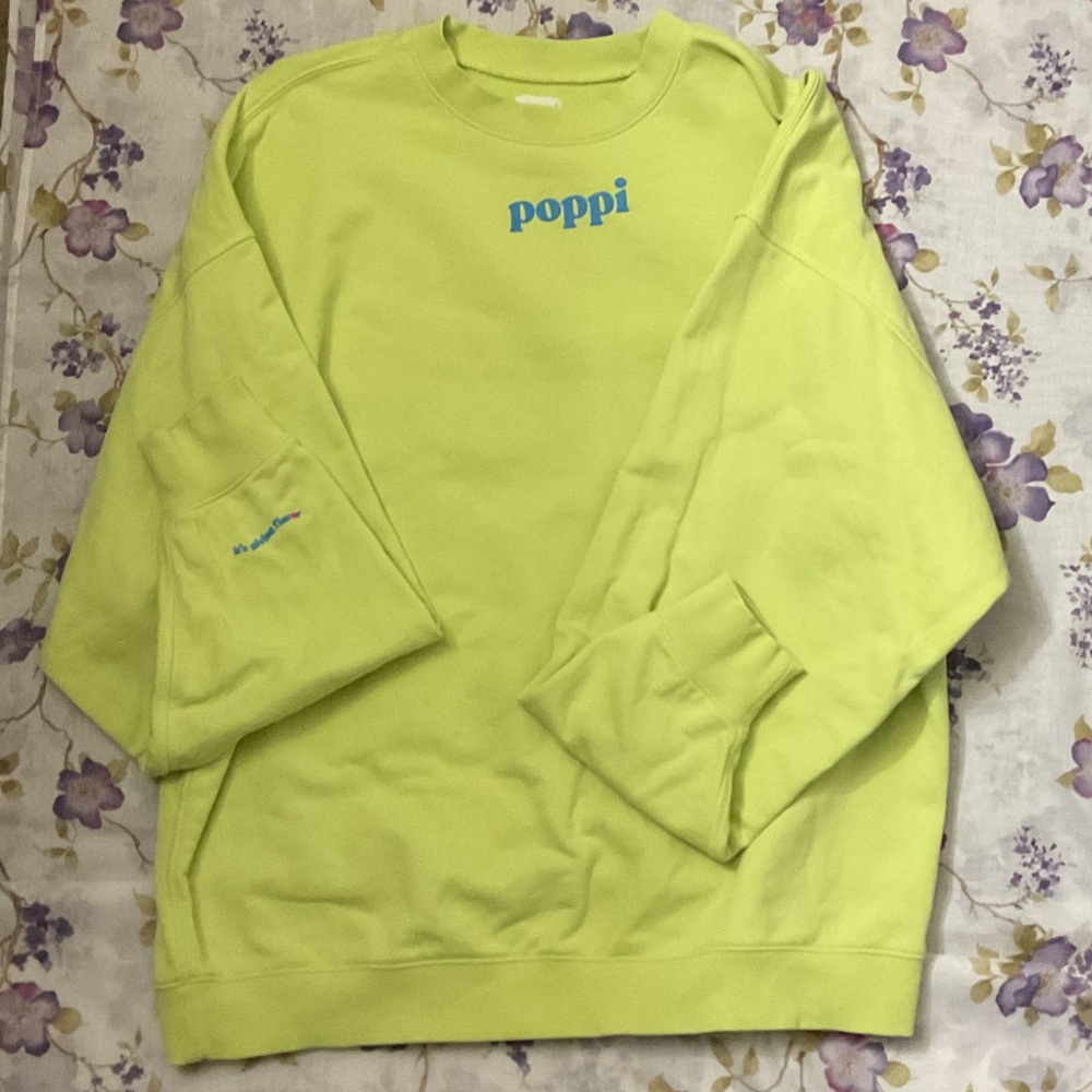Poppi Women's Lime Green Crew Neck Sweater